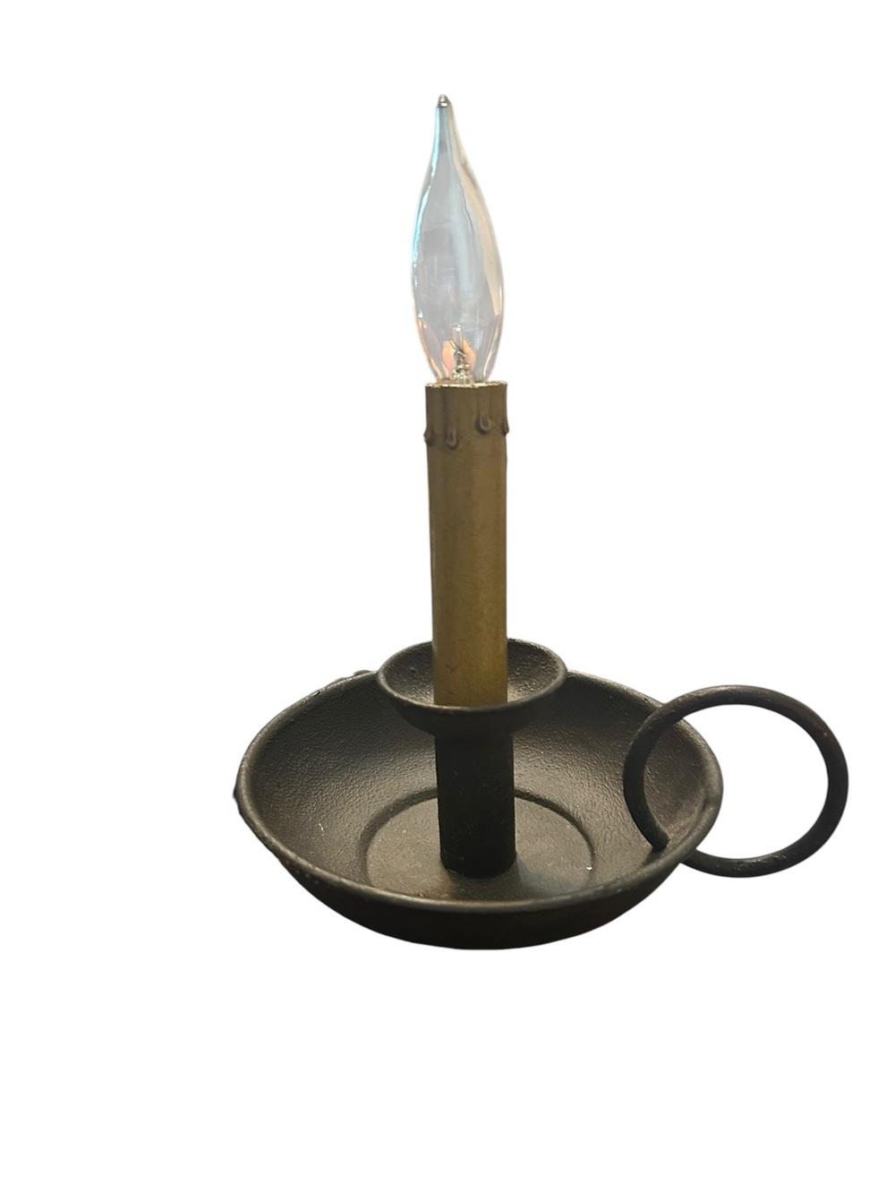 Early American New England Chamberstick Lamp